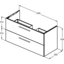 Ideal Standard T5514NF WT-Unterschrank i.life B 2 Ausz&uuml;ge