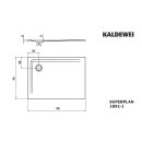 Kaldewei 385100013675 DW SUPERPLAN Mod.1851-1, 900 x 1200,