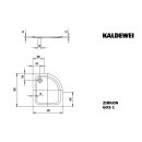 Kaldewei 456800013676 DW ZIRKON Mod.603-1, 900 x 800,