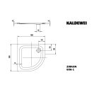Kaldewei 457100013674 DW ZIRKON Mod.606-1, 1000 x 1000,