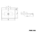 Kaldewei 900807203001 Aufs.-WT PURO Mod.3158, 900 x 460,