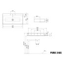 Kaldewei 901507203001 Wand-WT PURO Mod.3165, 900 x 460,