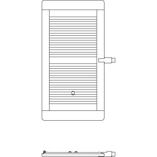 KERMI C3V101400755RXK Credo plus BH1429x33x750mm QN920,weiß soft (RAL 9016 MT),rechts