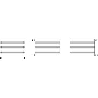 KERMI D3N1H03012055XK Carre,BH295x1200x60mm QN443 W,RAL 9016 MT,Anschl. seitl. re