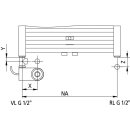 KERMI DUN2M1500755XXK Duett BH 1492x74x784mm QN1643, wei&szlig; soft (RAL 9016 MT)