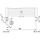 KERMI DUN2M1800905XXK Duett BH 1796x74x934mm QN2297, wei&szlig; soft (RAL 9016 MT)