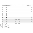 KERMI DVN1A1000455LXK Diveo BH 940x46x450mm,links QN413,wei&szlig; soft (RAL9016MT),seitlich