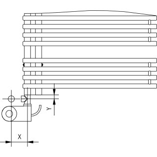 KERMI DVN1A1000455RXK Diveo BH 940x46x450mm,rechts QN413,weiß soft (RAL9016MT),seitlich