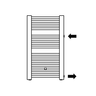 KERMI E001D080045ALXK Basic -D BH804x35x450mm, NA500 QN348,schwarz soft(RAL 9005 MT),links