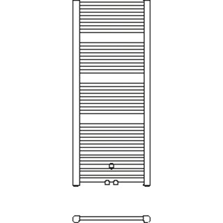 KERMI GCN1M080045AXXK Geneo circle BH810x40x431mm QN353, schwarz soft (RAL 9005 MT)