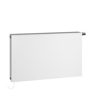 KERMI PTV2L0400801L1K x-flair, Plan V T22 405x805mm RAL9016, 10 bar, mit Abd., links