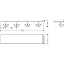 HEWI Erweiterungsset Ablage mit Haken, 4 Pl&auml;tze