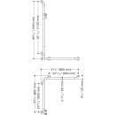 HEWI Duschhandlauf mit Brausehalterstange (ADA)