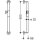 HEWI Brausehalterstange mit Magnetbrausehalter