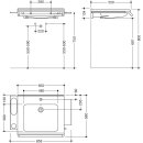 HEWI Produktset Waschtisch mit Haltegriff, 2 Ablagen und Haken
