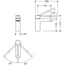 HEWI active+ Einhebel-Waschtischmischer