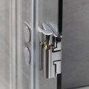 HSK 2800080-41-500 Aperto Dreht&uuml;r Pendelbar an Nebenteil f&uuml;r Seitenwand 800x2000mm Chromoptik Klar Hell