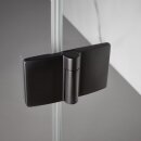 HSK 2800100-68-126 Aperto Dreht&uuml;r Pendelbar an Nebenteil f&uuml;r Seitenwand 1000x2000mm Schwarz-Matt TwinSeal + Mattglas