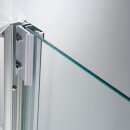 HSK 2800100-68-126 Aperto Dreht&uuml;r Pendelbar an Nebenteil f&uuml;r Seitenwand 1000x2000mm Schwarz-Matt TwinSeal + Mattglas