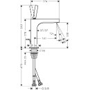 Hansgrohe 39031000 Waschtischmischer Axor Citterio 180mm