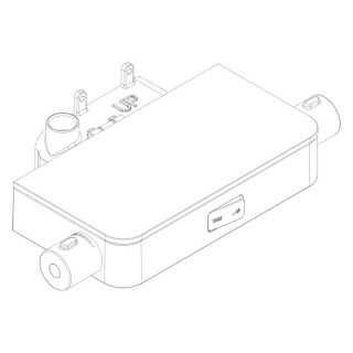 HSK 1100110-7 AquaSwitch Unterputz-Thermostat Rund mit 2 Abgängen Schwarz