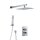 HSK 1002304-11-6 Shower Set 3.04 Eckig Chrom