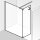 HSK 1727100-41-100 Walk In Atelier Frontelement mit Beweglichem Seitenteil 1000x350x2000mm Mattierung Mittig