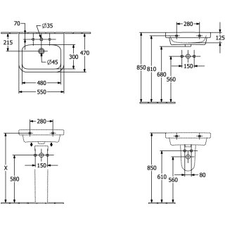 Villeroy & Boch 41885601 Waschtisch