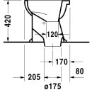 Duravit 0180010000 Stand-WC Duraplus 470 mm