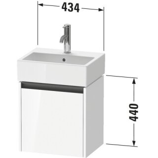 Duravit K25070R55550000 Ketho2 WTU WH 434x338x440 Ei