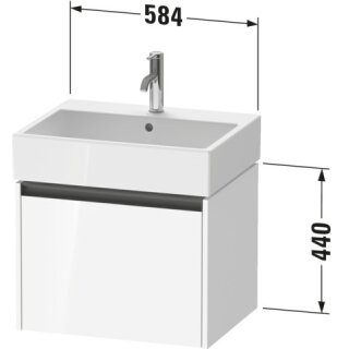 Duravit K25075055550000 Ketho2 WTU WH 584x460x440 Az 1 Ei