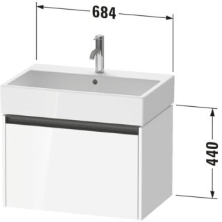 Duravit K25076055550000 Ketho2 WTU WH 684x460x440 Az 1 Ei