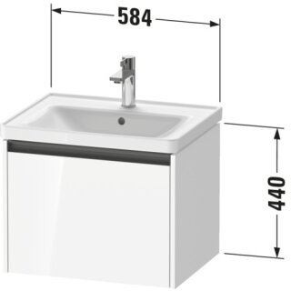 Duravit K25081055550000 Ketho2 WTU WH 584x455x440 Az 1 Ei