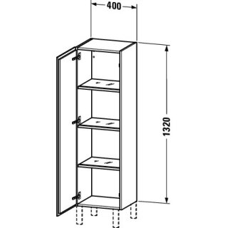 Duravit LC1178R5555 LC HHS 400x363x1320 Ei Marmoriert Mt