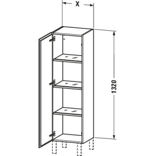 Duravit LC1179L5555 LC HHS 500x363x1320 Ei Marmoriert Mt