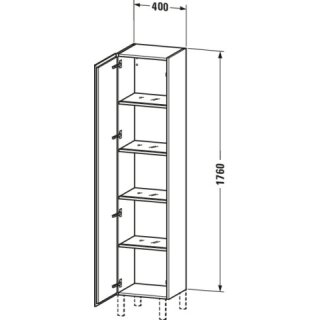 Duravit LC1180L5555 LC HS 400x363x1760 Ei Marmoriert Mt