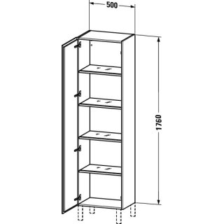 Duravit LC1181L5555 LC HS 500x363x1760 Ei Marmoriert Mt