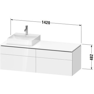 Duravit LC4870L55550000 LC KWTU WH 1420x550x482 Az 2 Ei