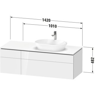 Duravit LC4875055550000 LC KWTU WH 1420x550x482 Az 2 Ei