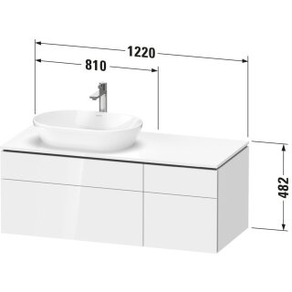 Duravit LC4876055550000 LC KWTU WH 1220x550x482 Az 2 Ei