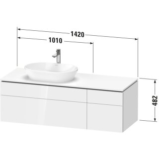 Duravit LC4877055550000 LC KWTU WH 1420x550x482 Az 2 Ei mr Mt