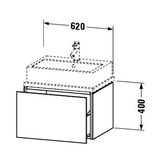 Duravit LC580005555 LC KWTU WH Cp 620x477x400 Az 1 Front: