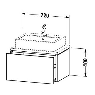 Duravit LC580105555 LC KWTU WH Cp 720x477x400 Az 1 Front: