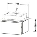 Duravit LC580105555 LC KWTU WH Cp 720x477x400 Az 1 Front: