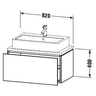 Duravit LC580205555 LC KWTU WH Cp 820x477x400 Az 1 Front: