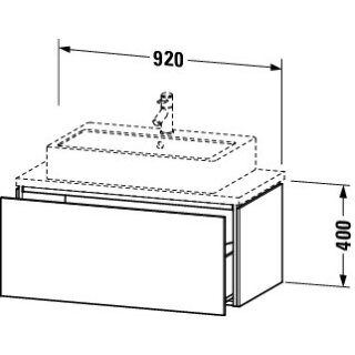 Duravit LC580305555 LC KWTU WH Cp 920x477x400 Az 1 Front: