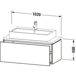 Duravit LC580405555 LC KWTU WH Cp 1020x477x400 Az 1