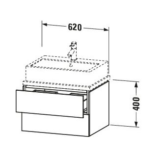 Duravit LC580505555 LC KWTU WH Cp 620x477x400 Front: Ei