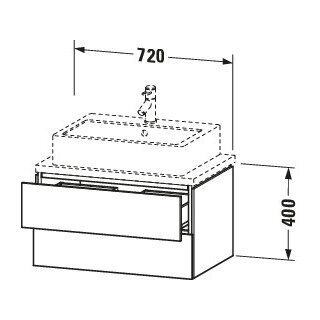 Duravit LC580605555 LC KWTU WH Cp 720x477x400 Front: Ei