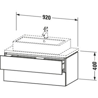 Duravit LC580805555 LC KWTU WH Cp 920x477x400 Front: Ei